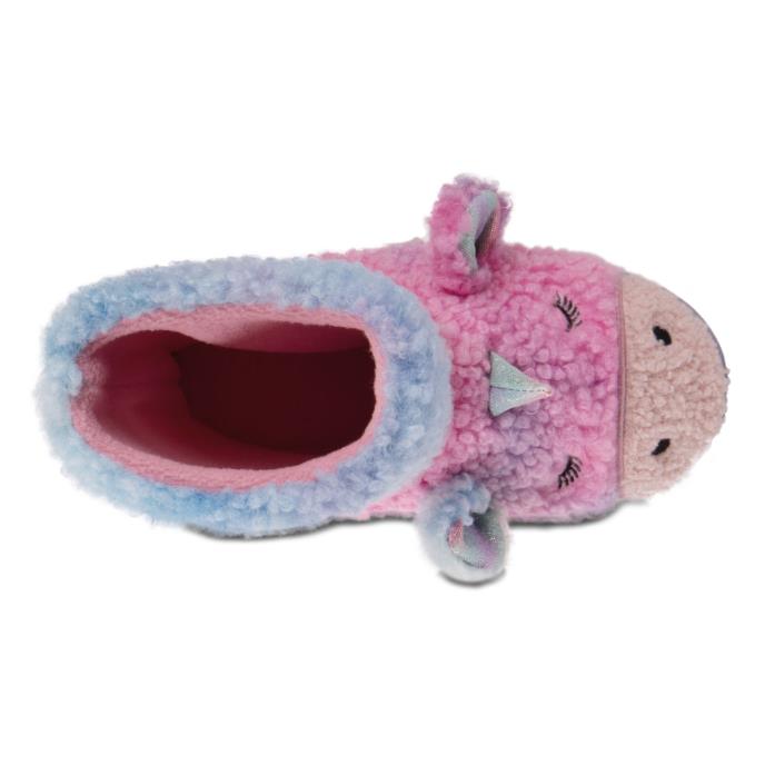 totes Kids Unicorn Boot Slippers Pink Extra Image 5